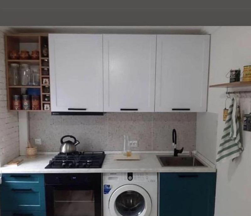 Una bonita idea para la transformación de una pequeña cocina