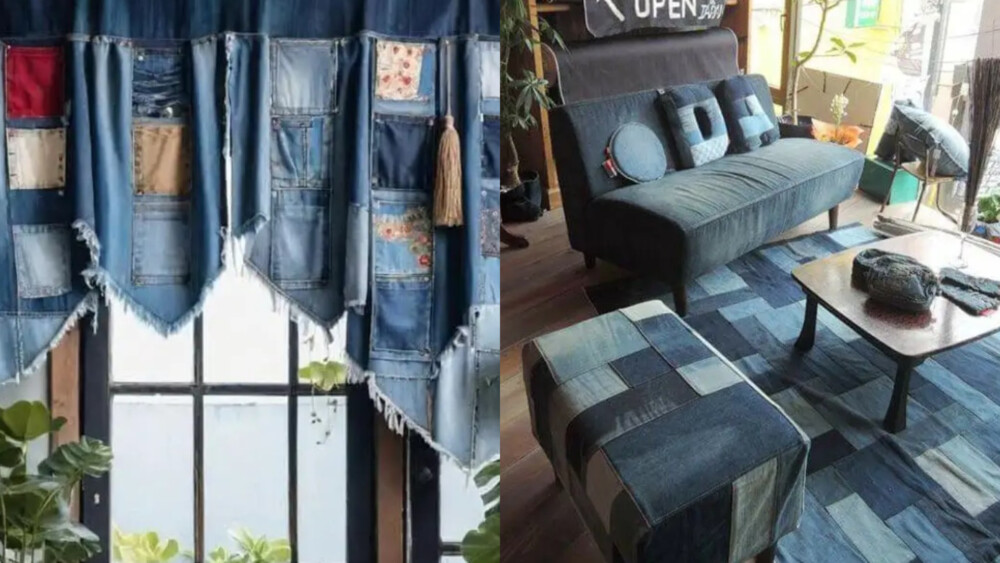 Mira cómo puedes transformar tus viejos jeans en elementos únicos para la decoración de tu hogar
