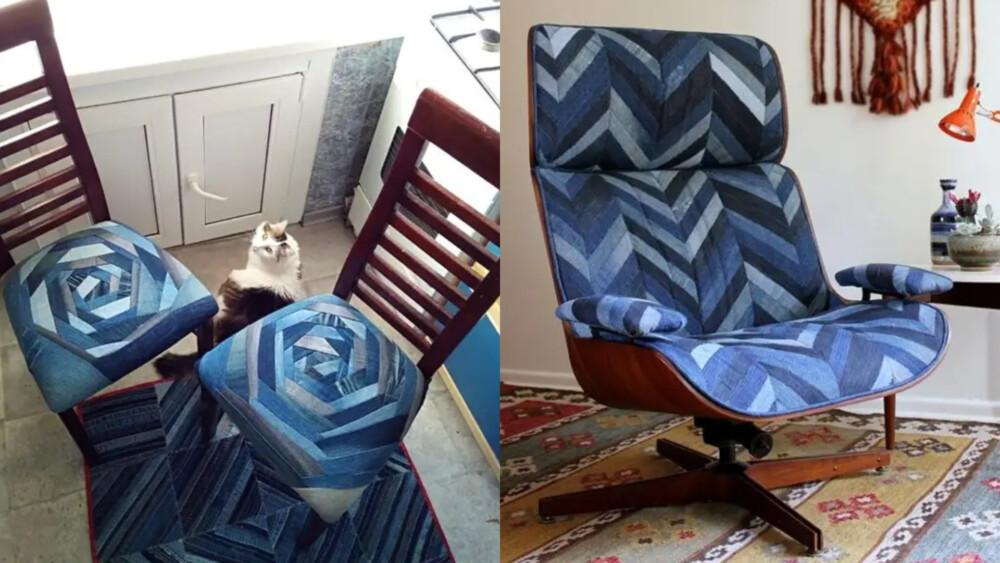 Mira cómo puedes transformar tus viejos jeans en elementos únicos para la decoración de tu hogar