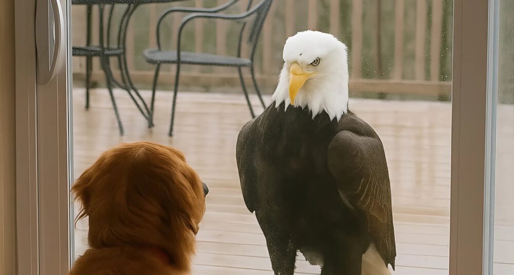 Un águila estaba frente a nuestra puerta, como si nos pidiera ayuda: la seguí con mi perro y lo que descubrí me dejó sin palabras