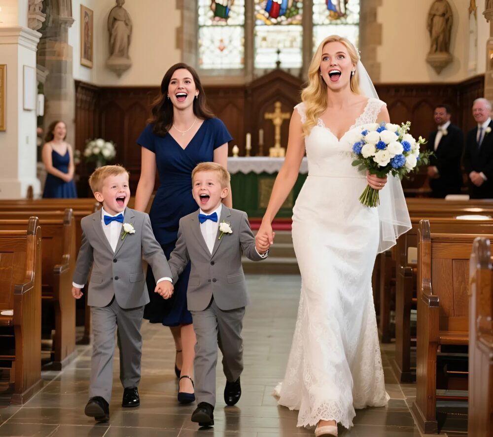 En mi boda, mis sobrinos caminaron delante de mí y luego gritaron algo que sorprendió a todos los invitados