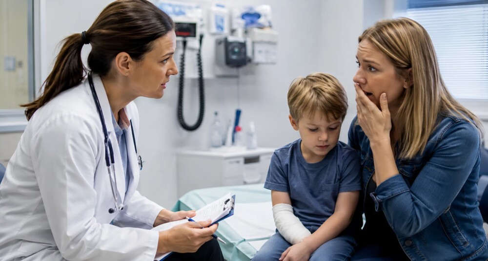 Mi marido decía que nuestro hijo se había caído del columpio, pero después de examinarlo, el médico me dijo que mi marido nos estaba ocultando algo: lo que descubrí después realmente me dejó devastada