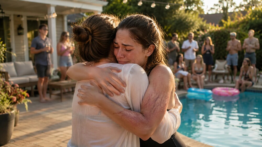 La hermana de mi marido ocultaba sus brazos bajo ropa de manga larga durante dos años: luego, un día, durante una fiesta en la piscina, su toalla se cayó y casi me desmayo al descubrir lo que estaba escondiendo